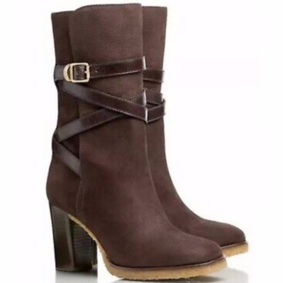 Tory Burch Shoes - TORY BURCH Jamie suede brown buckles sz 10!!!